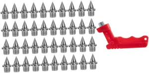 1 Set Track Shoe Spikes Kit Steel Replacement Spikes for Shoes with Tool Durable Shaped Design for Enhanced Grip During Running Training
