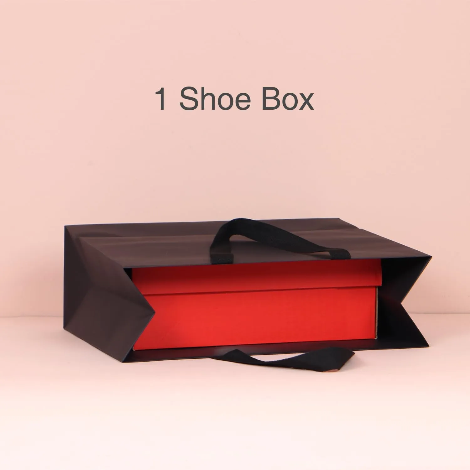 10pcs 15.7x5.5x11.8" (3) Large Size, Black Paper Bags with Black Cotton Handles, Thick Sturdy Durable Gift bags