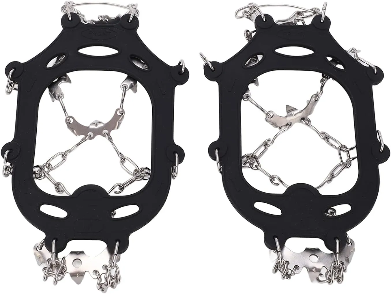 19 Steel Teeth Ice Gripper Traction Cleats Crampons Non Slip Snow Spike Shoes Cover for Winter Outdoor Activities
