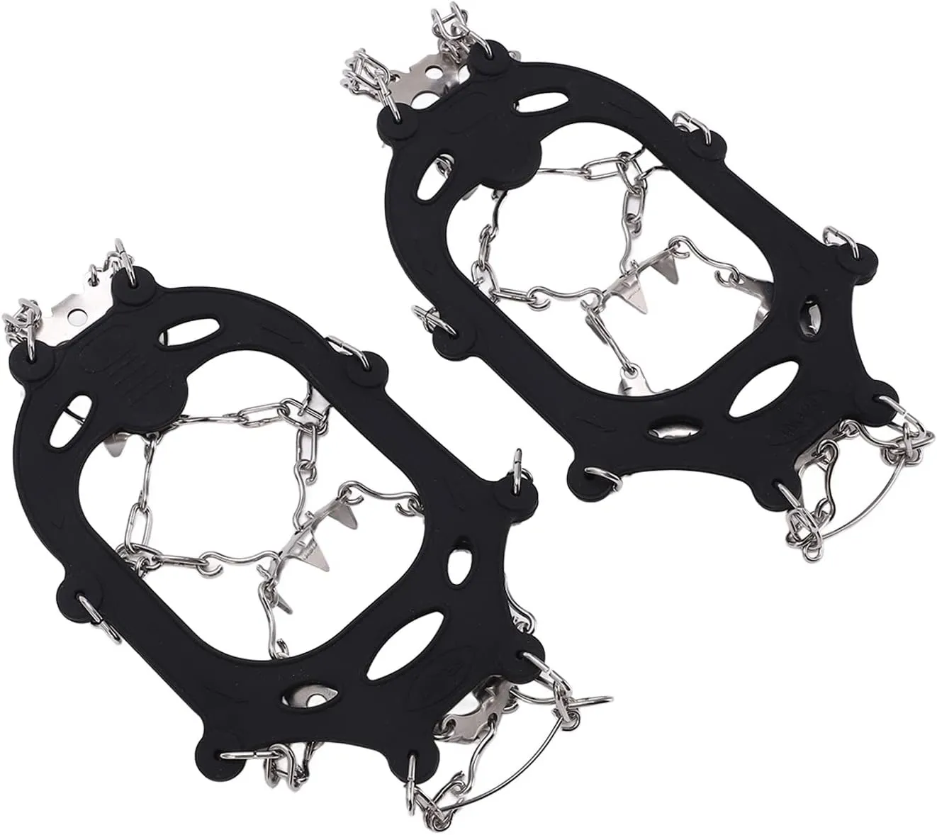 19 Steel Teeth Ice Gripper Traction Cleats Crampons Non Slip Snow Spike Shoes Cover for Winter Outdoor Activities