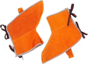 1Pair Welding Foot Protection Covers Heat Resistant Leather Leg Guards Fire Resistant Shoe Protectors for Welders Durable Comfortable Fit for Welding Cutting Soldering