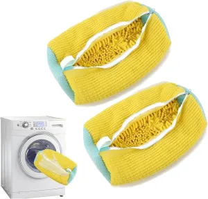2-Packs Shoe Washing Bag for Washing Machine, Shoe Cleaning Bag for All Shoe Types,Laundry Shoe Bag for Washer and Dryer