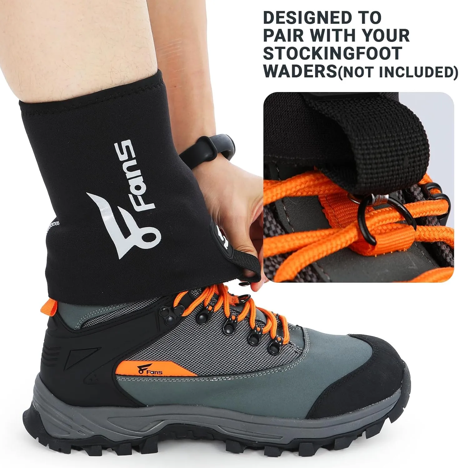 8 Fans Wading Boots with Terrain Grip Outsole, Lightweight Wading Shoes,Fishing Boot