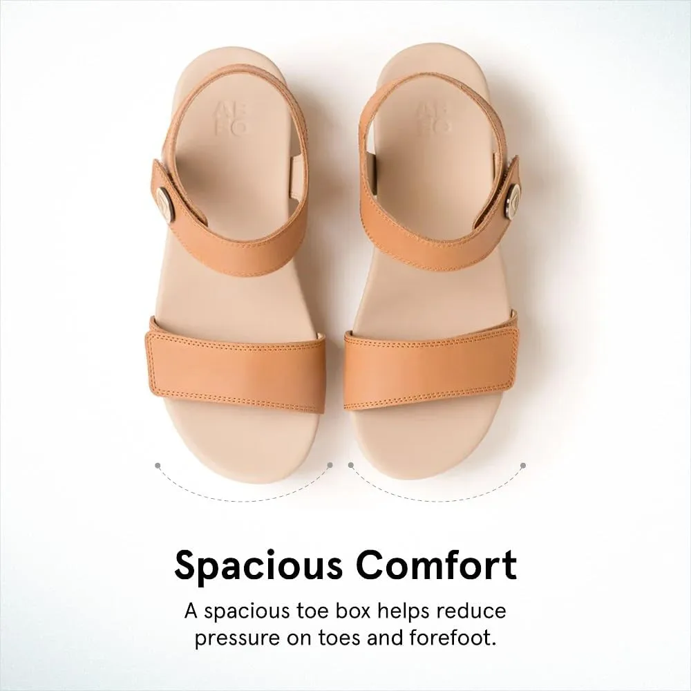 ABEO Riviera Strap Sandals For Women | Arch Support Sandals Women's | Ball of Foot Pain Relief | Built-In Metatarsal Pads Women | Ball Of Foot Cushions for Women