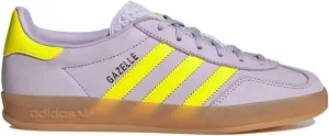 Adidas Gazelle Indoor Womens Sneaker (Silver Dawn Solar Yellow, IH5492, 9)