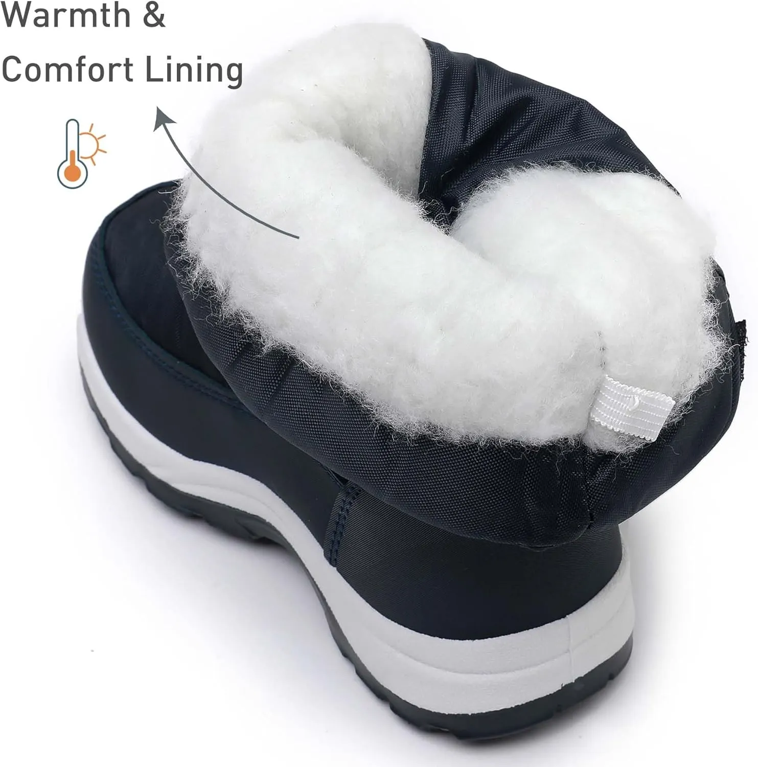 Ahannie Toddler Girls Warm Snow Boots, Kid Outdoor Insulated Winter Boot with Side Zipper
