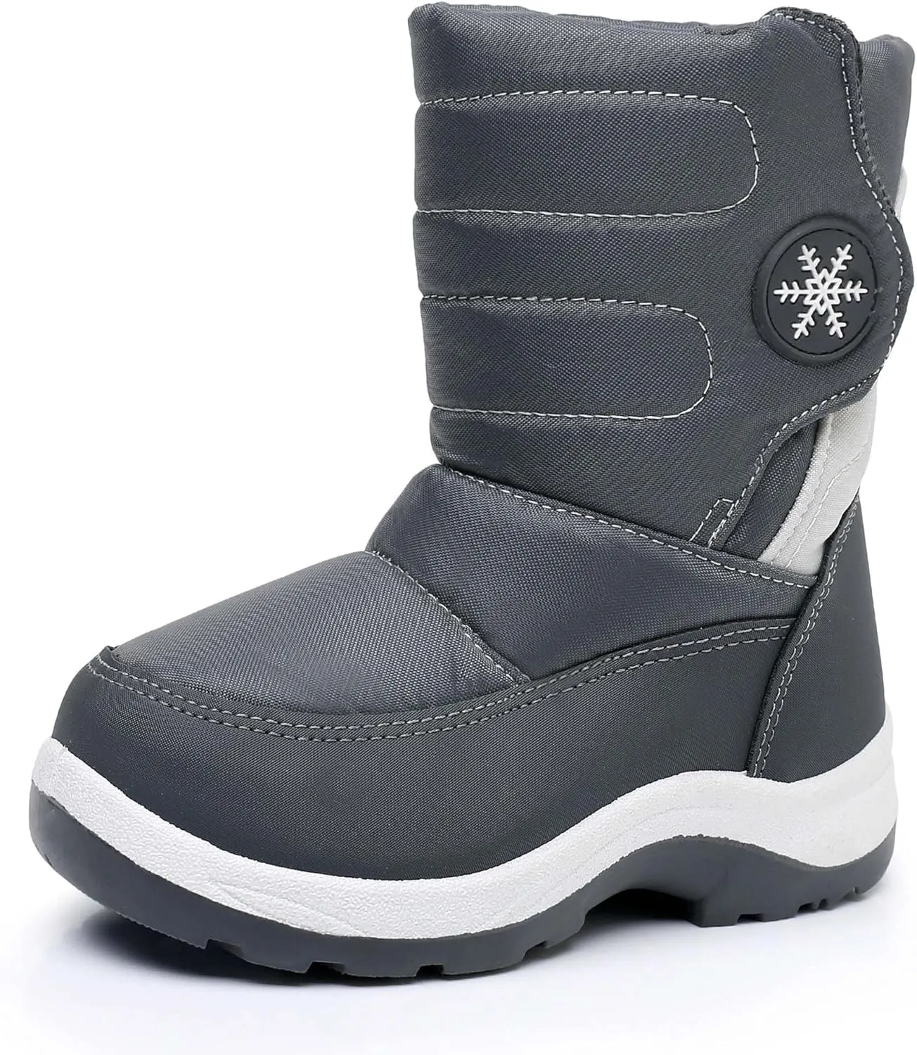 Ahannie Toddler Girls Warm Snow Boots, Kid Outdoor Insulated Winter Boot with Side Zipper