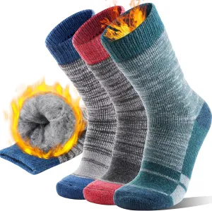 Anlisim Thermal Winter Warm Socks 3 Pairs for Men Women Extra Thick Insulated Ski Crew Boot Socks for Extreme Cold Weather