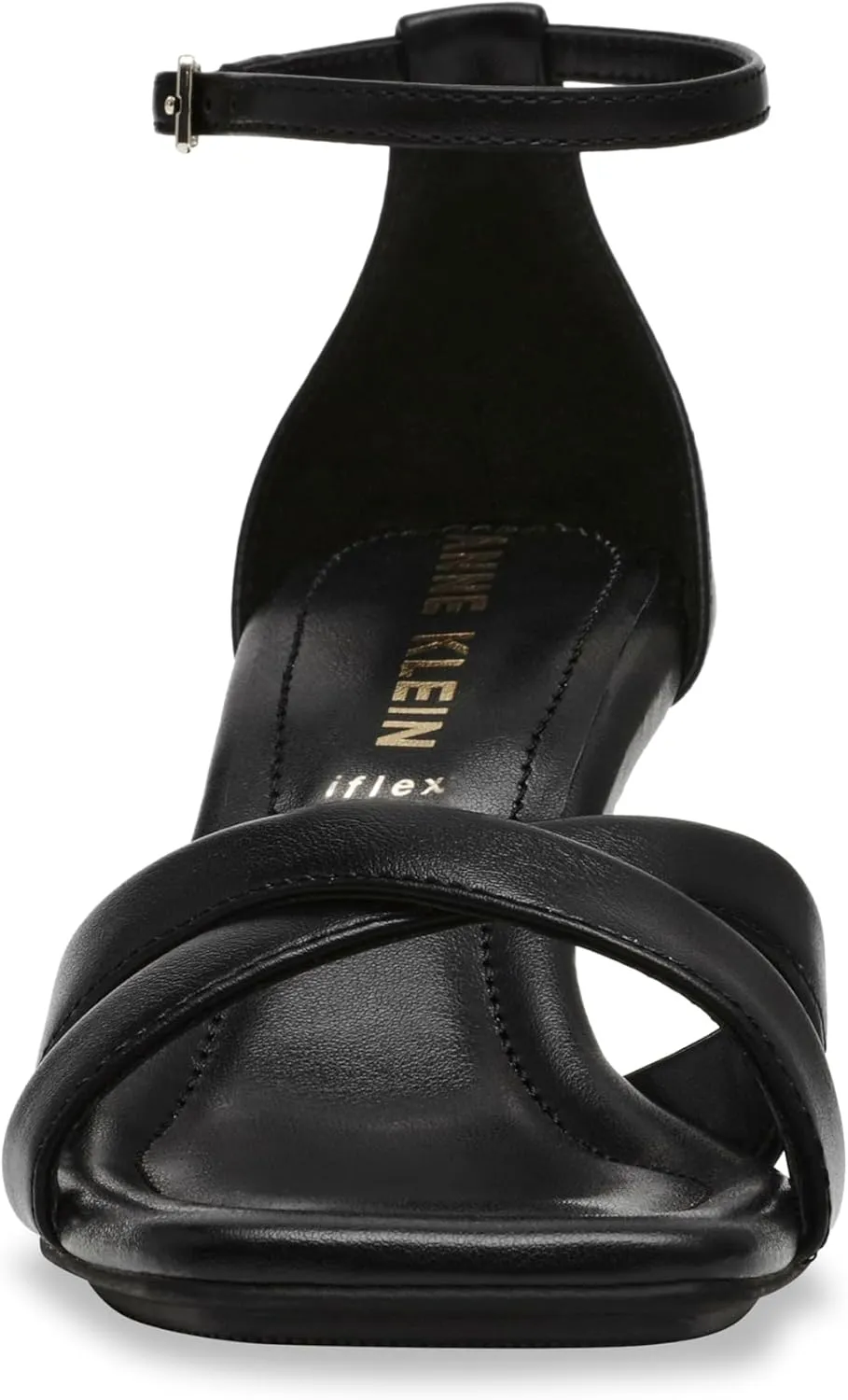 Anne Klein Womens JOSS Criss-Cross Faux Leather Ankle Strap