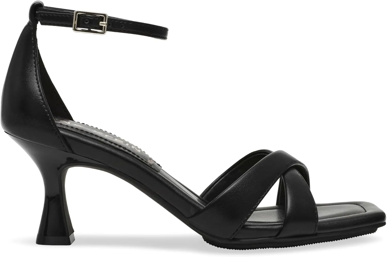 Anne Klein Womens JOSS Criss-Cross Faux Leather Ankle Strap