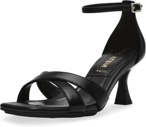 Anne Klein Womens JOSS Criss-Cross Faux Leather Ankle Strap