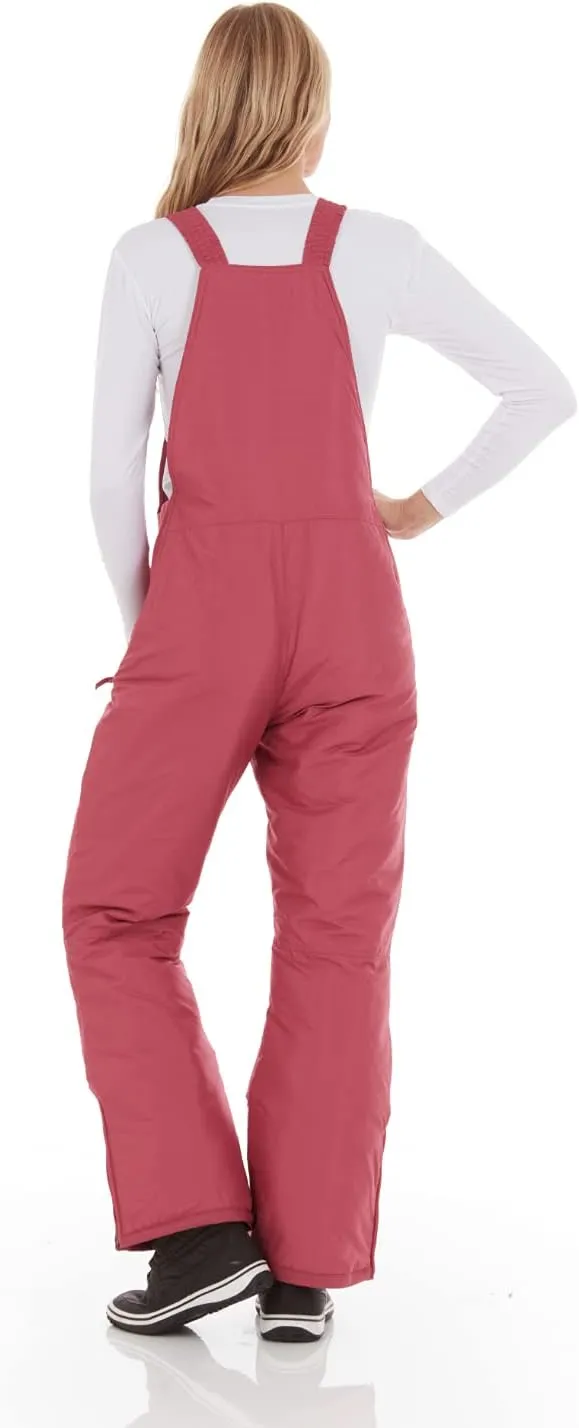 Arctic Quest Womens Ski Snow Bibs Pants Insulated Water Resistant Overalls Snowboarding Winter Waterproof Pants Women