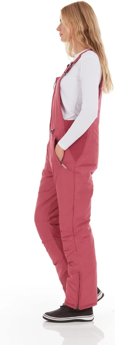 Arctic Quest Womens Ski Snow Bibs Pants Insulated Water Resistant Overalls Snowboarding Winter Waterproof Pants Women