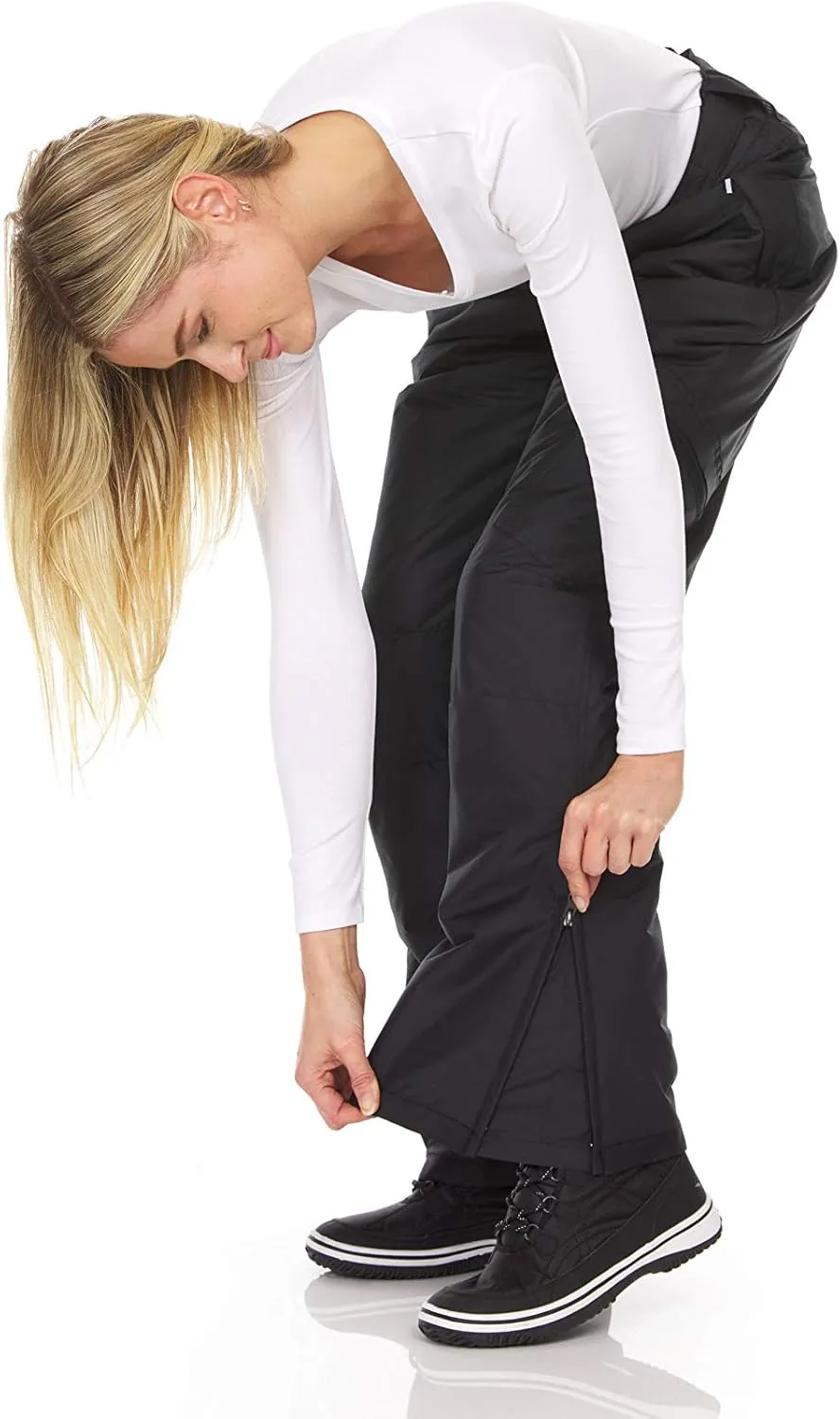 Arctic Quest Women's Snow Ski Pants Water Resistant Softshell Insulated Flare for Snowboarding Hiking Winter Outdoor Pants