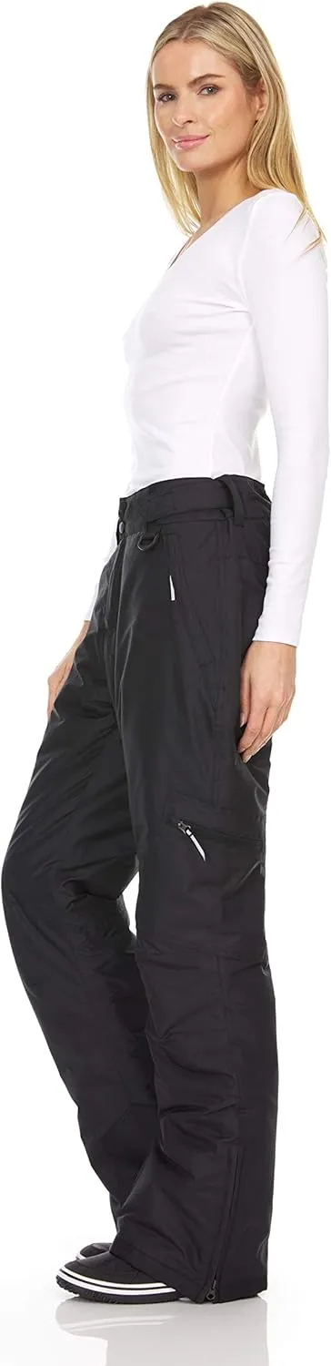 Arctic Quest Women's Snow Ski Pants Water Resistant Softshell Insulated Flare for Snowboarding Hiking Winter Outdoor Pants