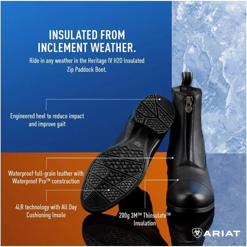Ariat Women's Heritage IV Zip Waterproof Insulated Paddock Boot