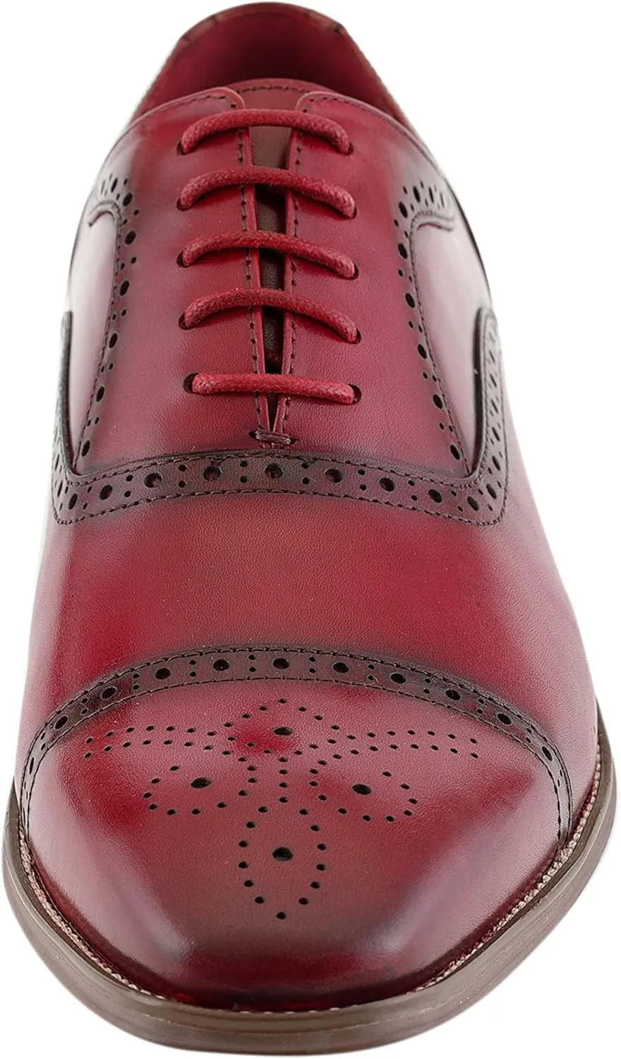 Asher Green AG114 Men's Genuine Leather Oxfords, Cap Toe, Lace Up, Brogue - Teal, Tan, Brown, Green, Grey
