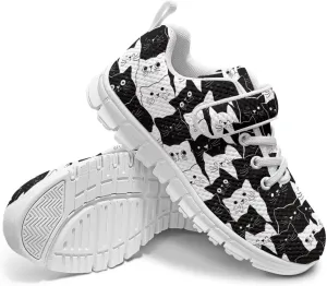 Athletic Sneaker for Boys Girls Casual Hiking Shoes Non Slip Tennis Fitness Walking Strap Sneakers