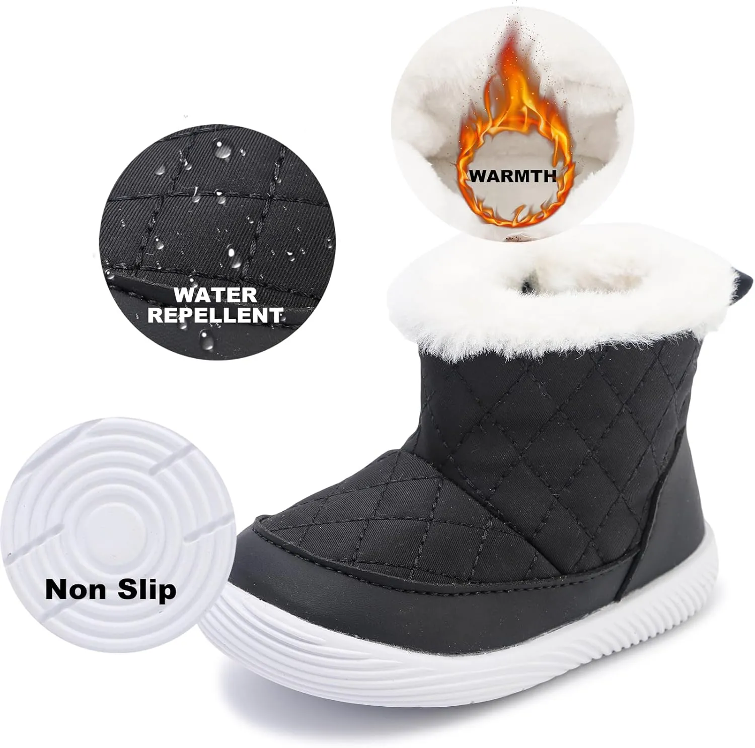 Baby Snow Boots Winter Warm Booties Infant Boys Girls Outdoor Shoes for Cold Weather 6 9 12 15 18 24 Months