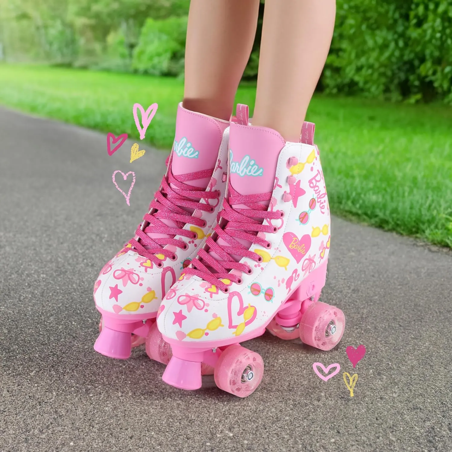 Barbie Roller Skates Foam Shoe Lining - Perfect For Active Fun and Adventures Pvc Girls' roller skate