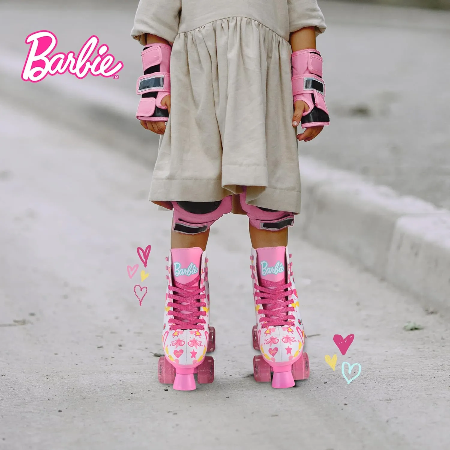 Barbie Roller Skates Foam Shoe Lining - Perfect For Active Fun and Adventures Pvc Girls' roller skate