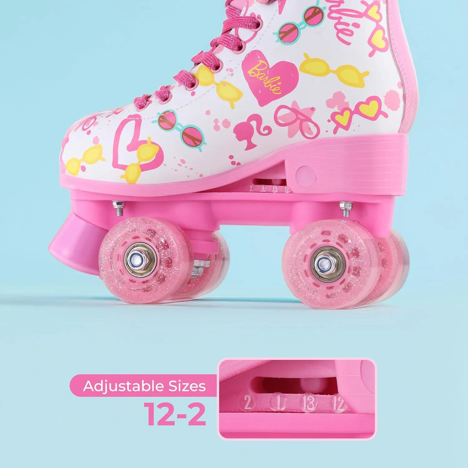Barbie Roller Skates Foam Shoe Lining - Perfect For Active Fun and Adventures Pvc Girls' roller skate