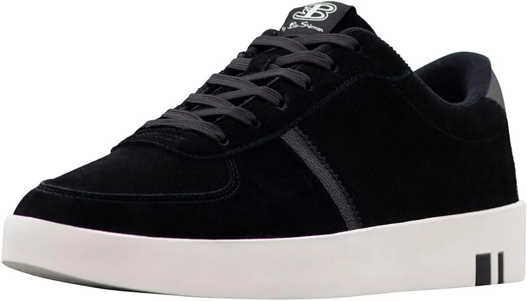Ben Sherman Mens Richmond Lace Up Sneakers Shoes Casual - Black