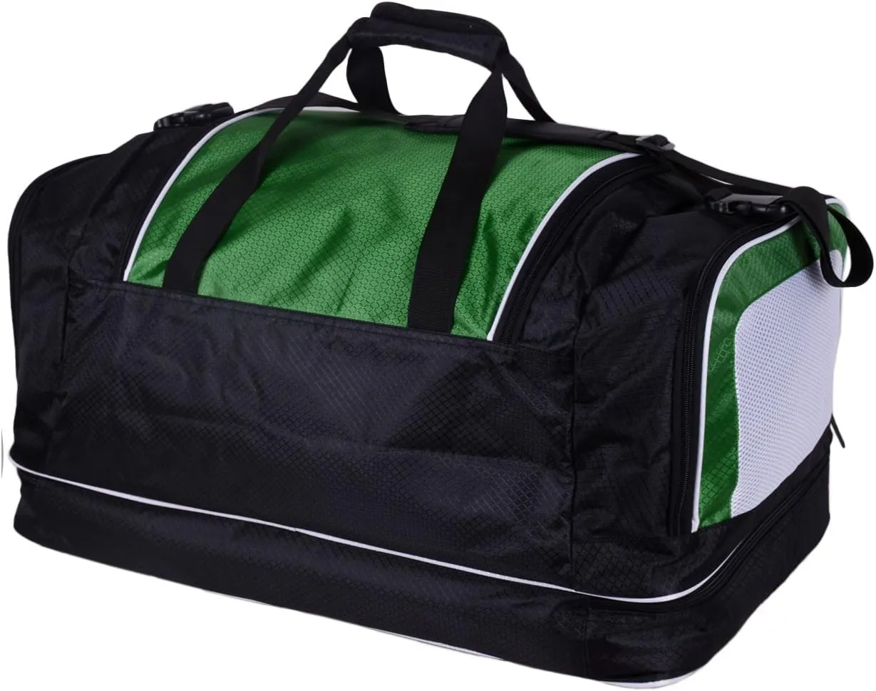 Big Base XX-Large Gym Sauna Bag with Shoe Compartment - 25 Inches - Sports Duffel Bag - Durable - Multiple Colors