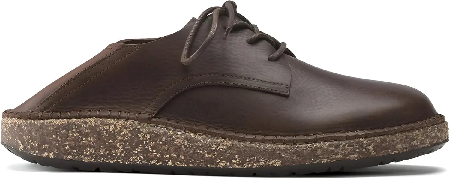 Birkenstock Gary Leather Lace-Up Shoes with Anatomically Shaped Footbed and Durable Thermo Rubber Sole - Multiple Colors & Sizes