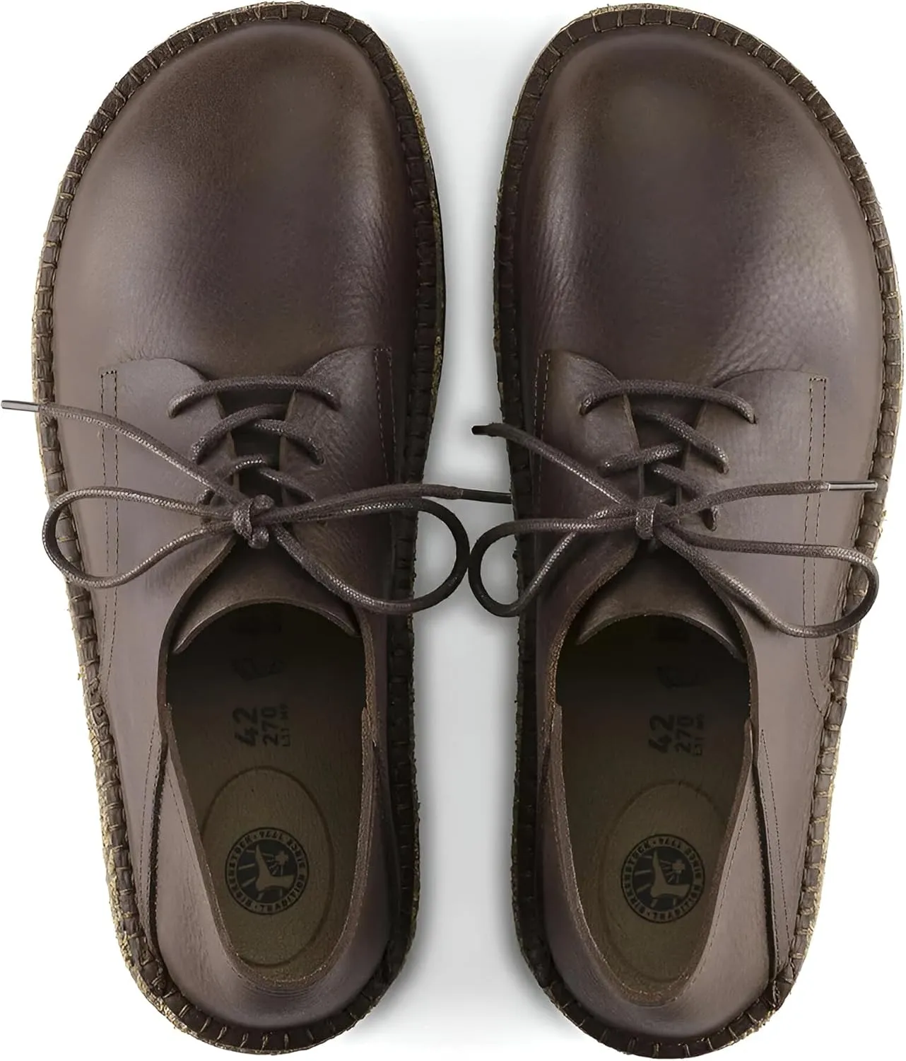 Birkenstock Gary Leather Lace-Up Shoes with Anatomically Shaped Footbed and Durable Thermo Rubber Sole - Multiple Colors & Sizes