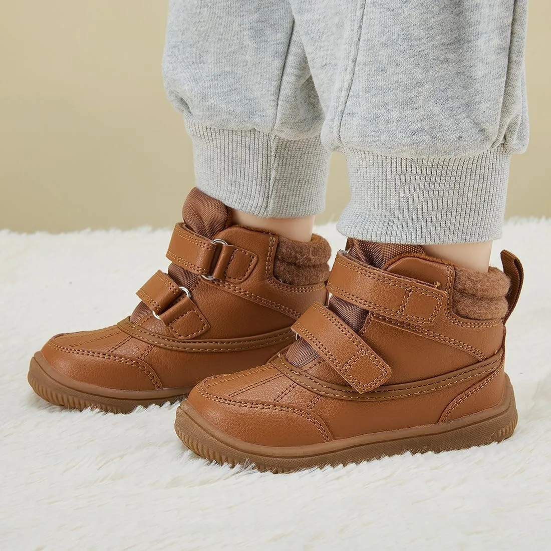 BMCiTYBM Toddler Snow Boots Boys Girls Winter Waterproof Shoes Cold Weather Outdoor