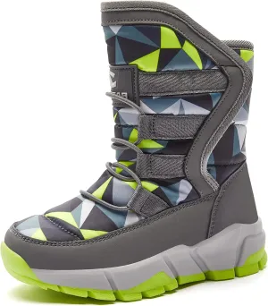 BODATU Boys Snow Boots Outdoor Waterproof Winter Kids Shoes