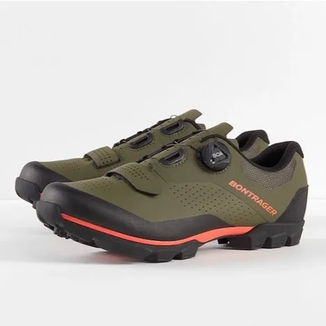 Bontrager Foray Mountain Bike Shoe Olive Grey/Radioactive Orange