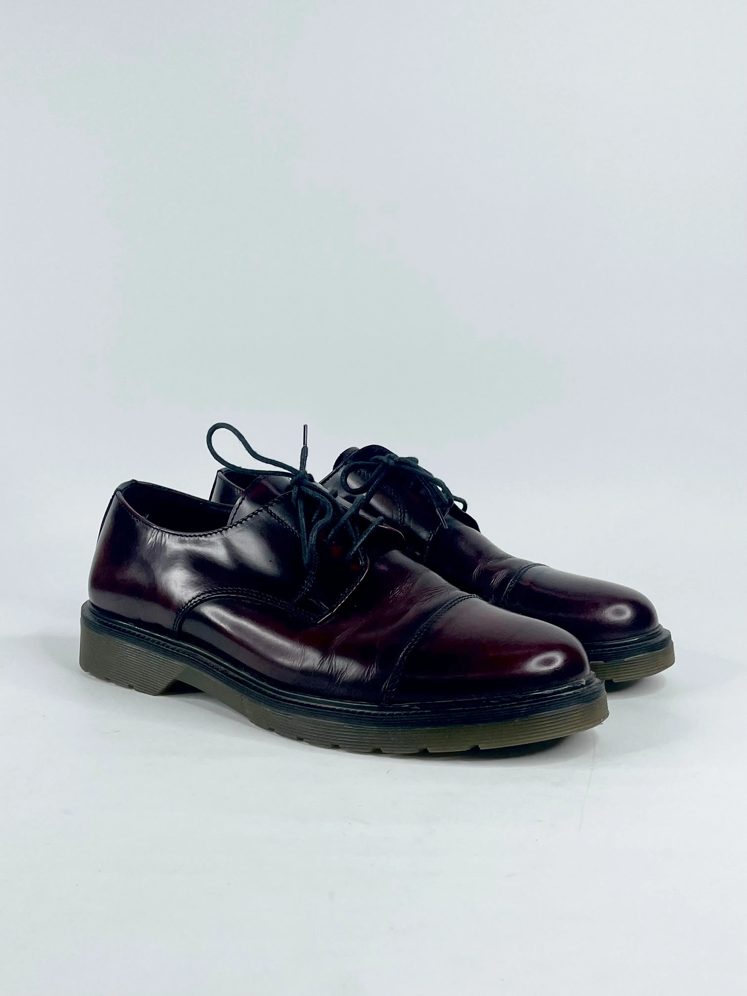 Bottega Marchigiana Bordeaux Leather Lace Ups - EU42