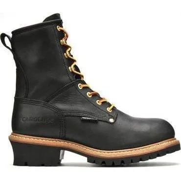 Carolina Men's Elm 8" Steel Toe Waterproof Insulated Logger Work Boot - Black - CA5823