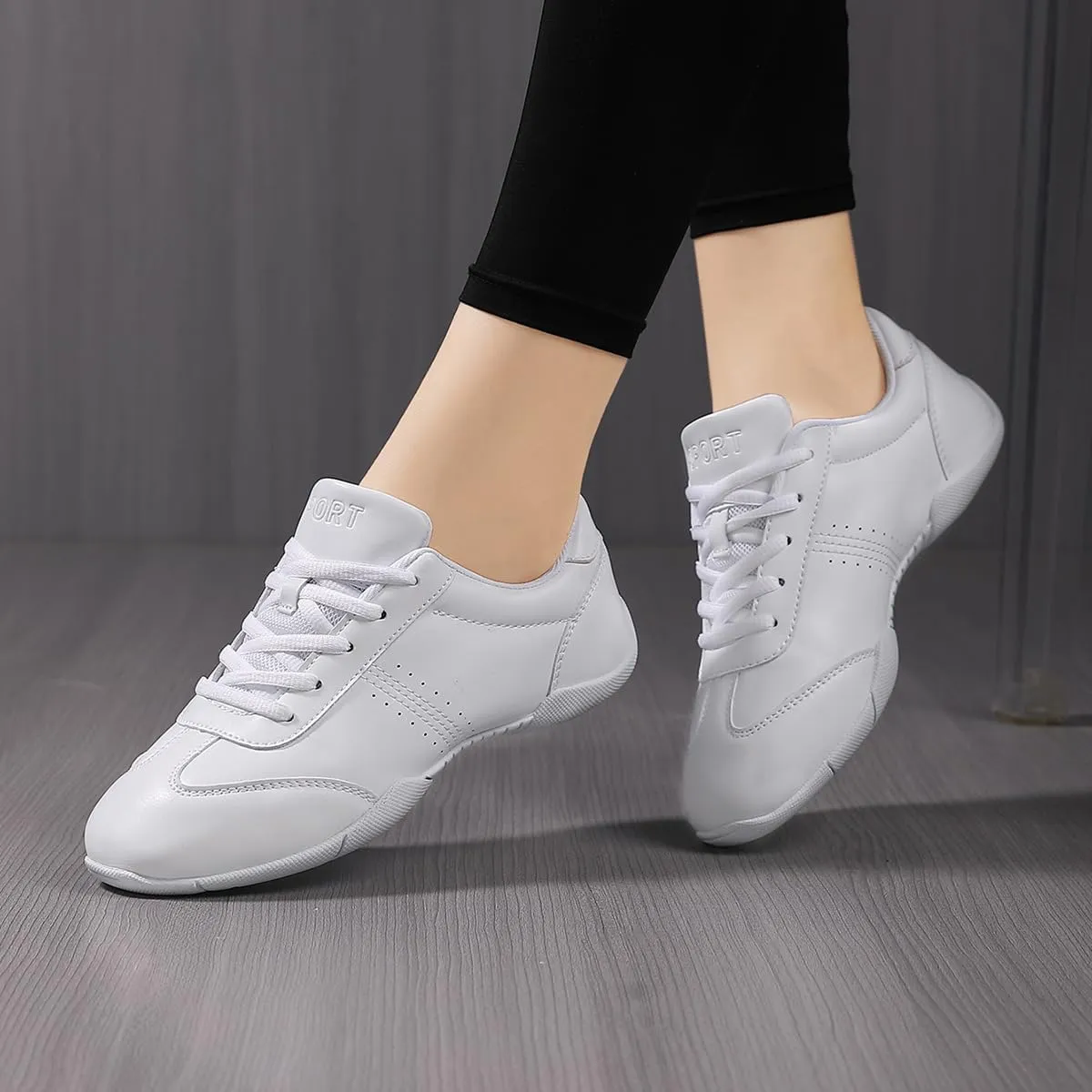 Cheer Shoes Girls Cheerleading Shoes Women Aerobic Fitness Tumbling Dance Training Sneaker Youth