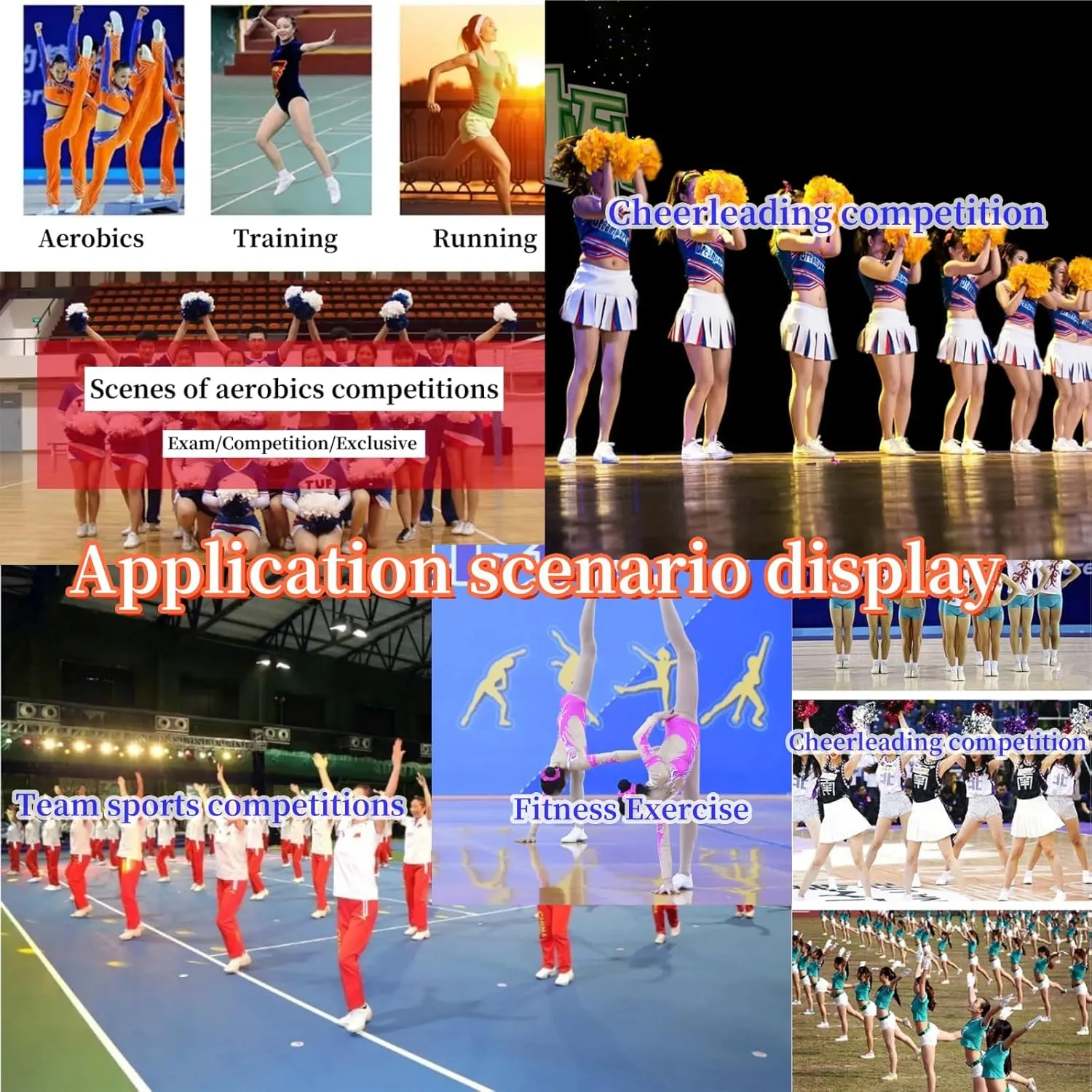 Cheer Shoes Girls Cheerleading Shoes Women Aerobic Fitness Tumbling Dance Training Sneaker Youth