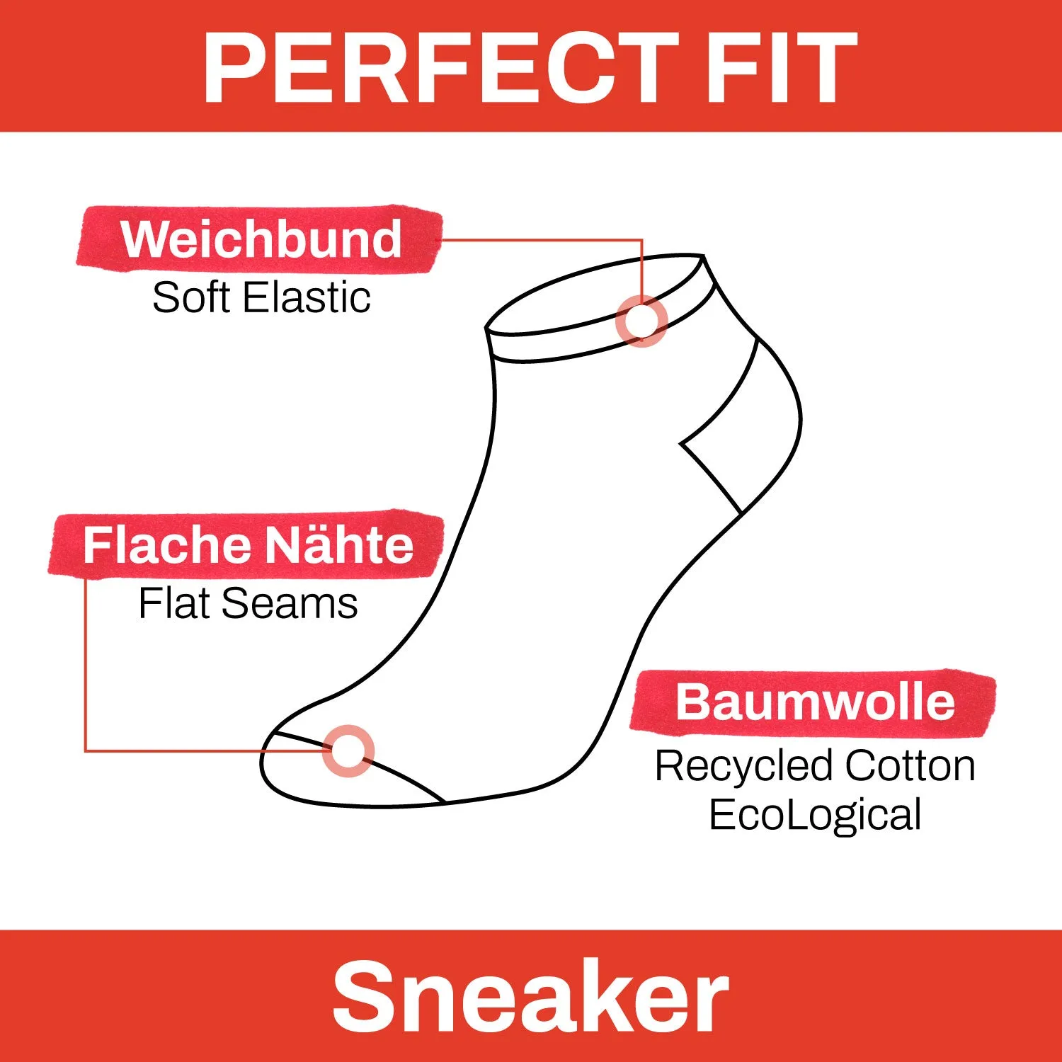 Chili Lifestyle SUMMER COLOR Sneaker Socken 4 Paar Baumwolle Weichbund