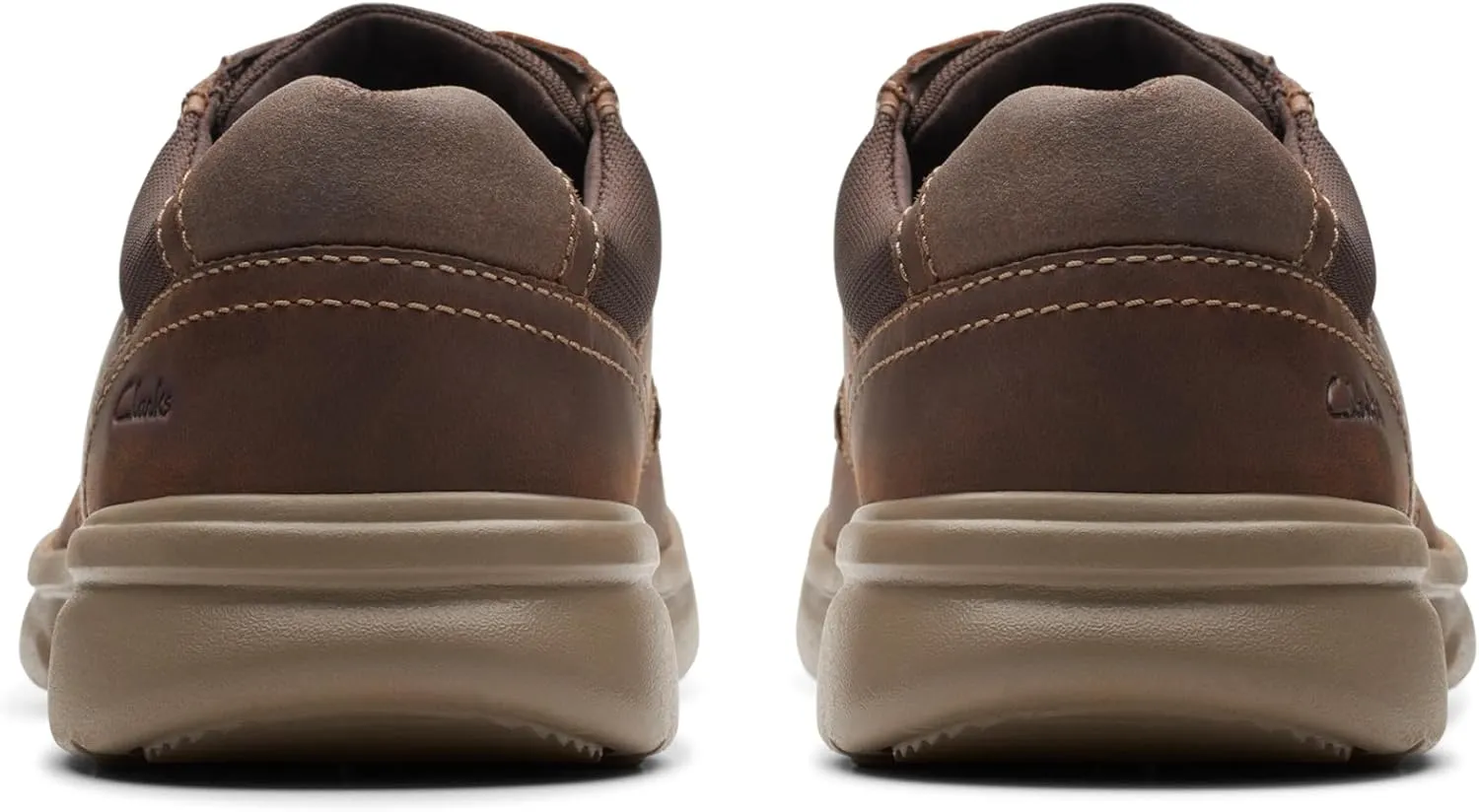 Clarks Mens Bradley Vibe Faux Leather Lace-Up Oxfords