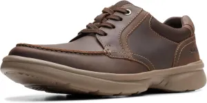 Clarks Mens Bradley Vibe Faux Leather Lace-Up Oxfords