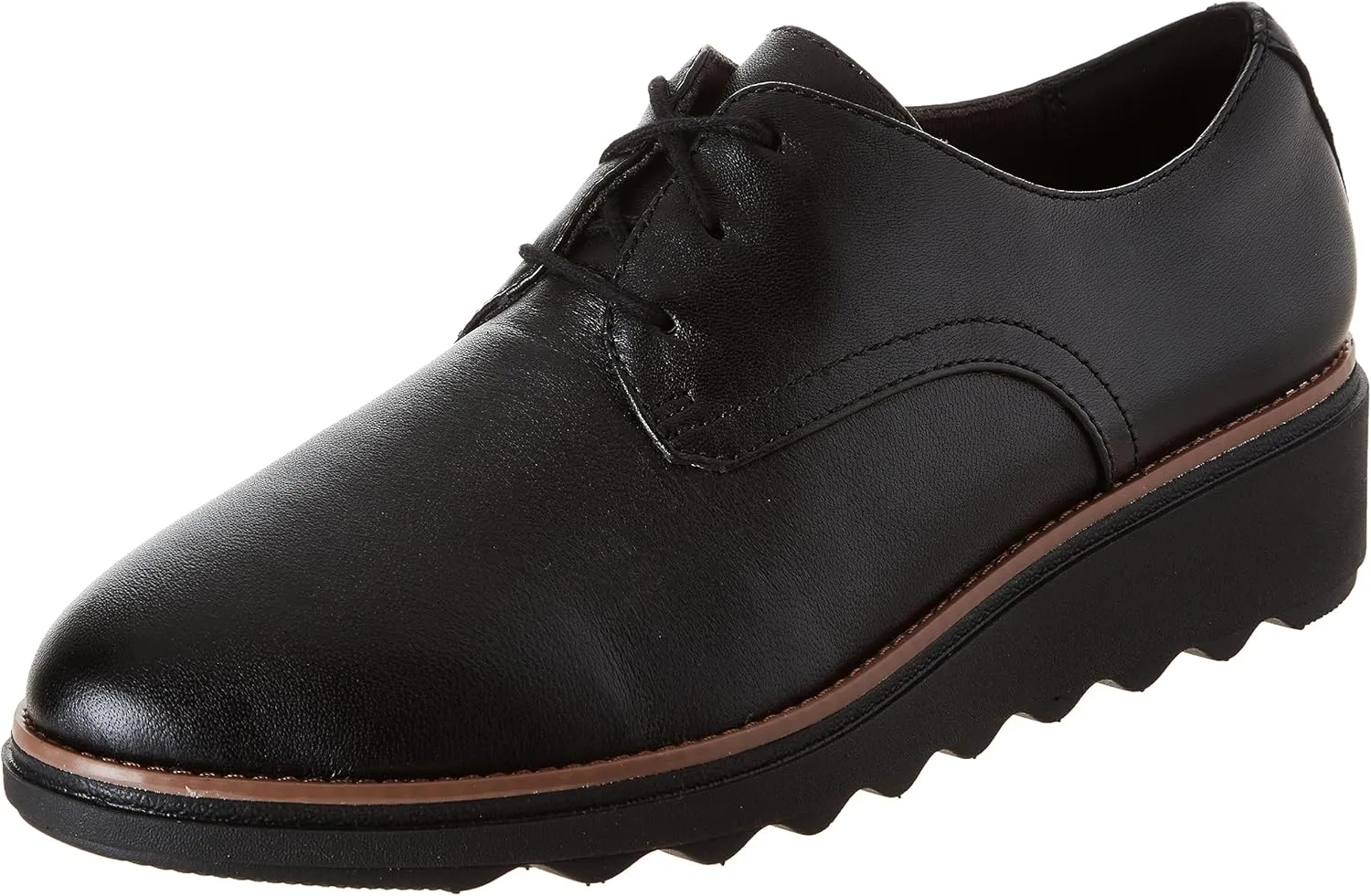Clarks Womens Sharon Rae Lace-Up Leather Oxfords