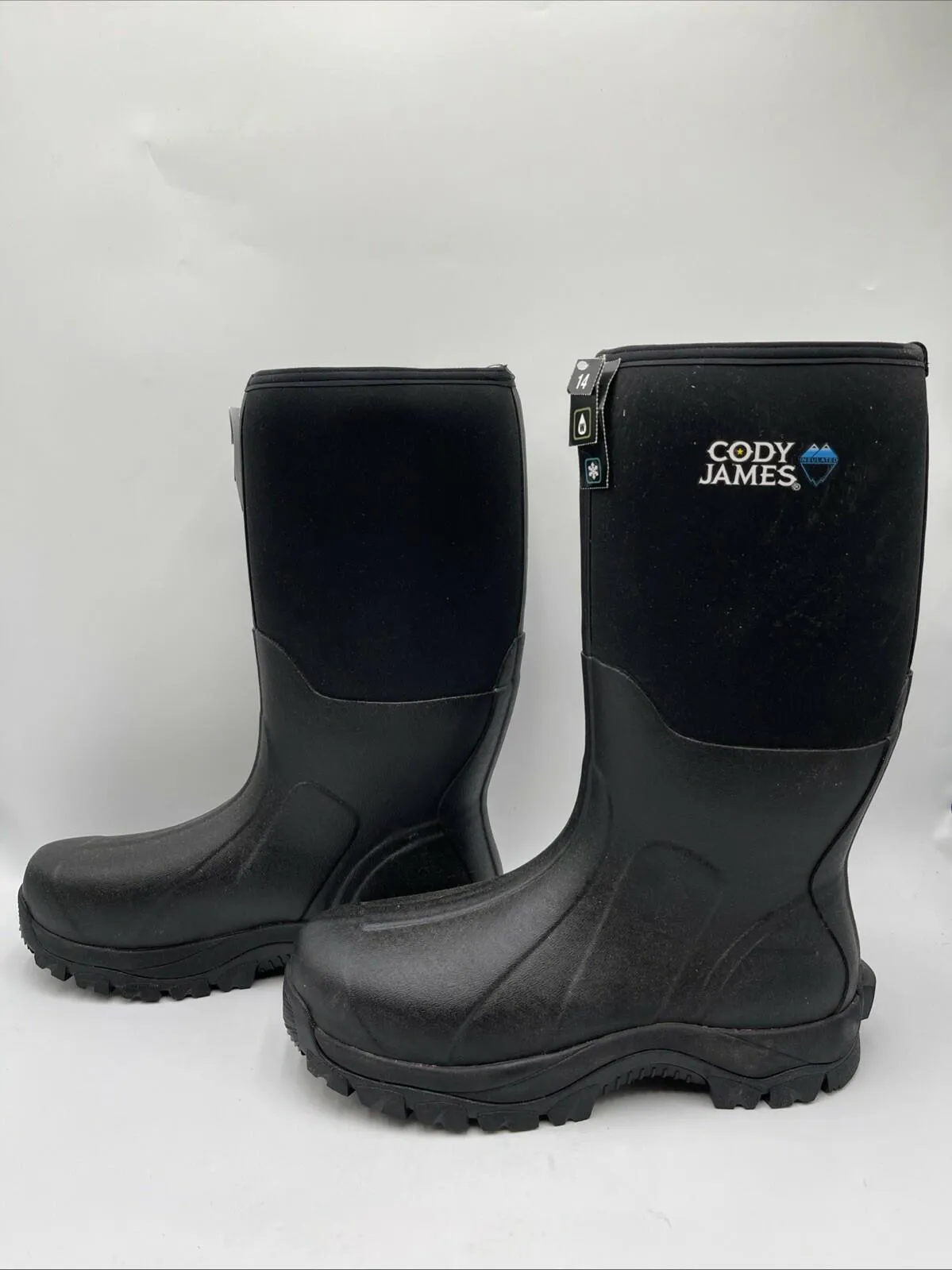 Cody James Men's Glacier Guard Insulated Rubber Boots Soft Toe Black Size 14D - Very Good