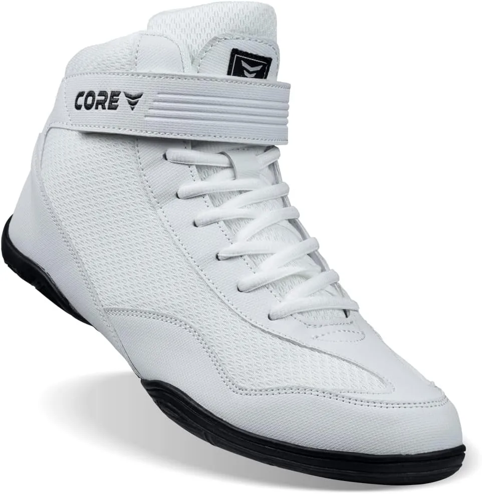 CORE Wrestling Shoes – High Traction Wrestling Shoes for Men, Women, Youth & Kids - Durable Shoes for Wrestling, Boxing, Weightlifting & Bodybuilding – Combat Sports Footwear, Lightweight Gym Shoes