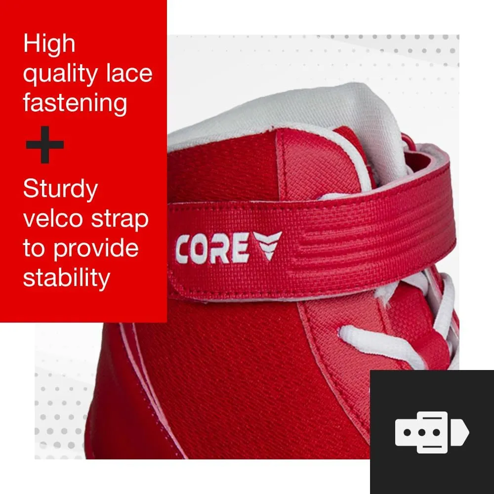 CORE Wrestling Shoes – High Traction Wrestling Shoes for Men, Women, Youth & Kids - Durable Shoes for Wrestling, Boxing, Weightlifting & Bodybuilding – Combat Sports Footwear, Lightweight Gym Shoes