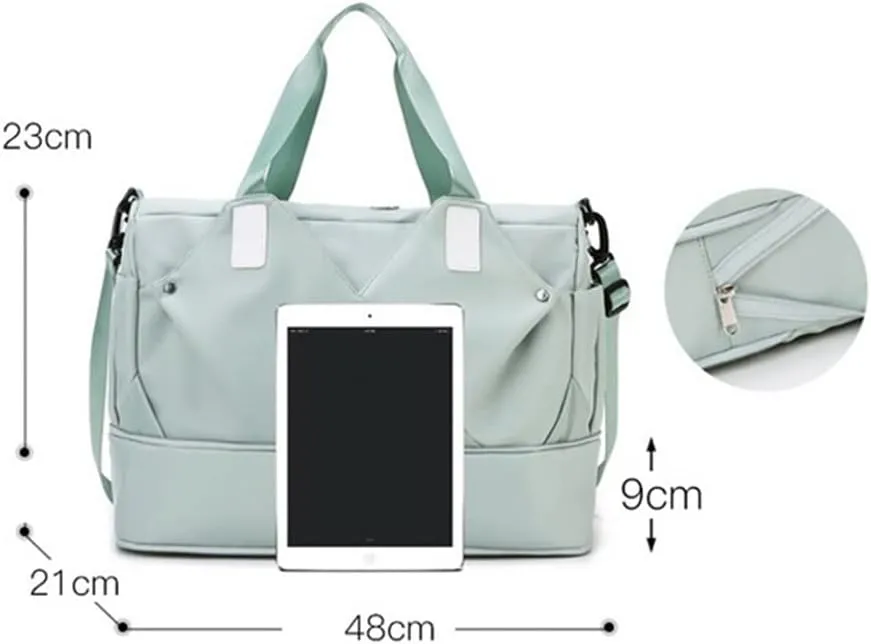 CSCDD Women Gym Bag Sports Fitness Handbag Training Bags For Shoes Travel Dry And Wet Yoga Mat