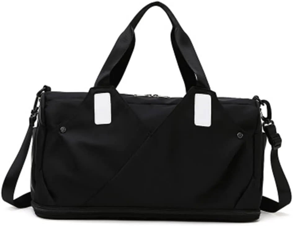 CSCDD Women Gym Bag Sports Fitness Handbag Training Bags for Shoes Travel Dry and Wet Yoga Mat(D)