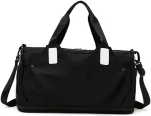 CSCDD Women Gym Bag Sports Fitness Handbag Training Bags for Shoes Travel Dry and Wet Yoga Mat(D)