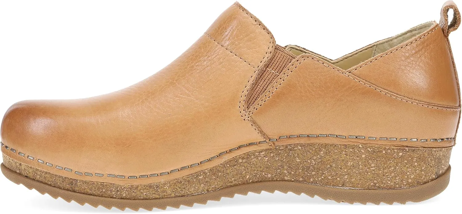 Dansko Meara Slip-On Shoe for Women - Dual-Density Cork/EVA Midsole and Lightweight Rubber Outsole Provide Durable and Comfortable Ride on Patented Stapled Construction