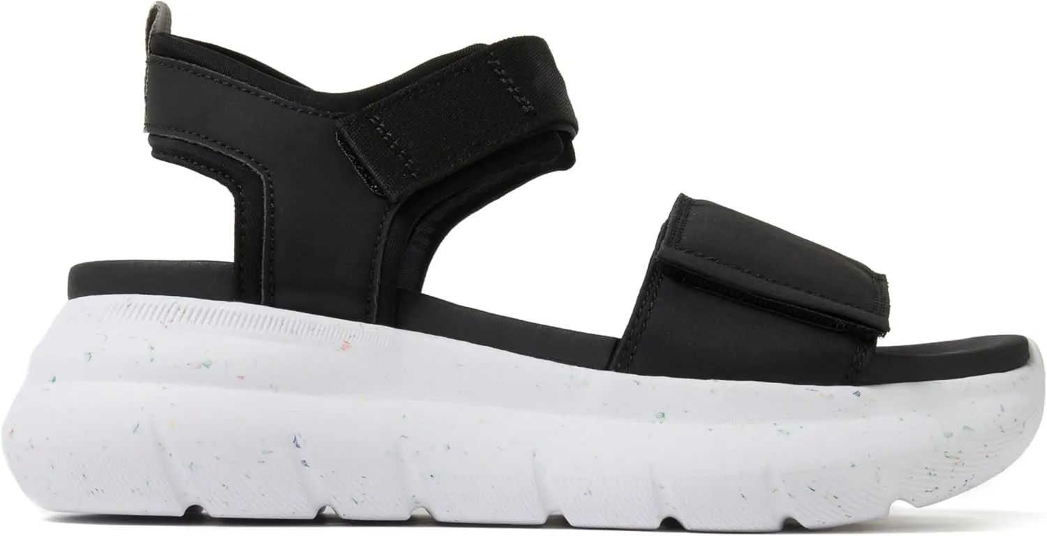 Dearfoams Women's Platform Lightweight Adjustable Odell Wedge Sandal