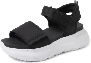 Dearfoams Women's Platform Lightweight Adjustable Odell Wedge Sandal